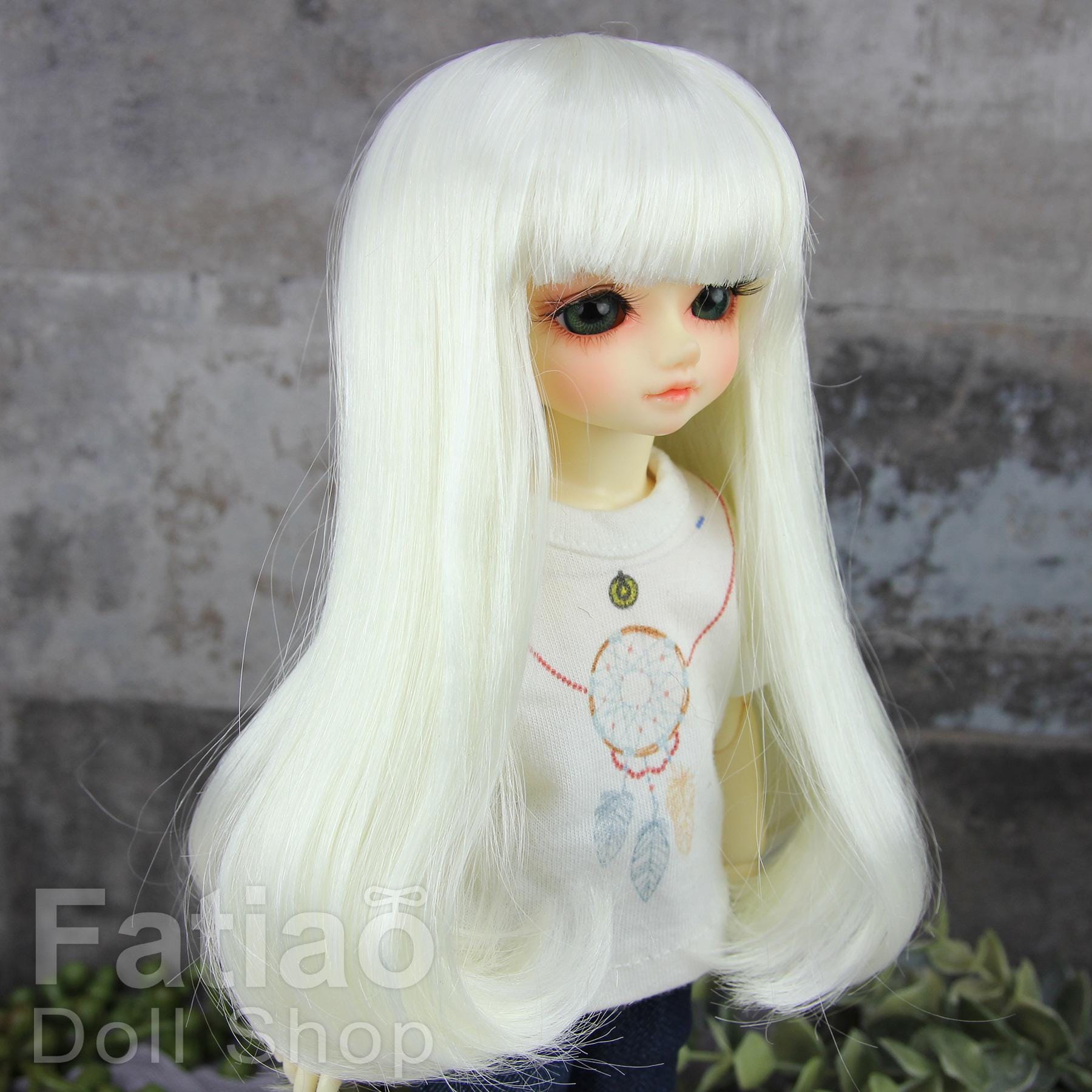 Fatiao - New Dollfie Yo-SD 1/6 BJD - Dolls Wig 6-7 inch - Milk white