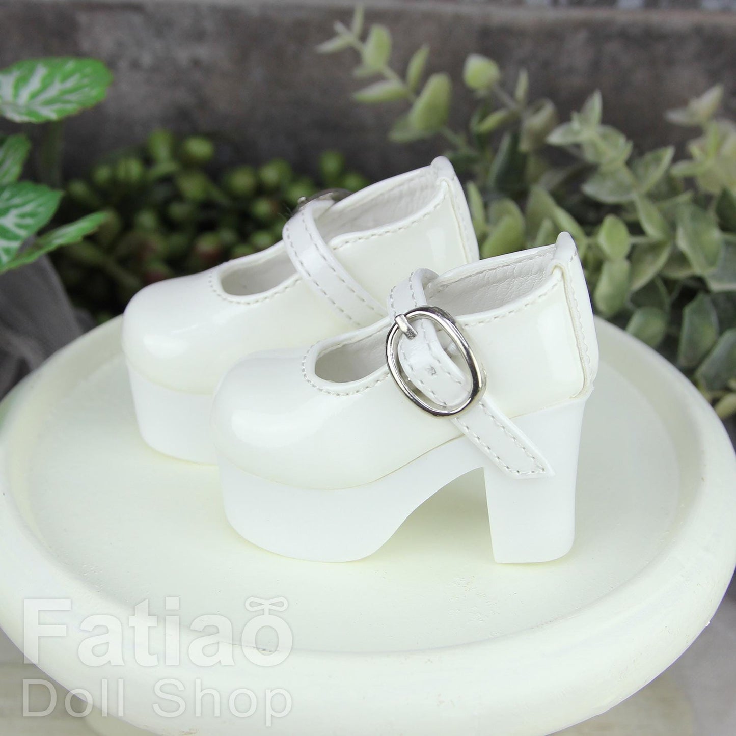 Fatiao - New 1/4 BJD Dollfie MSD MDD High Heeled Shoes - White (Size 5.5cm)