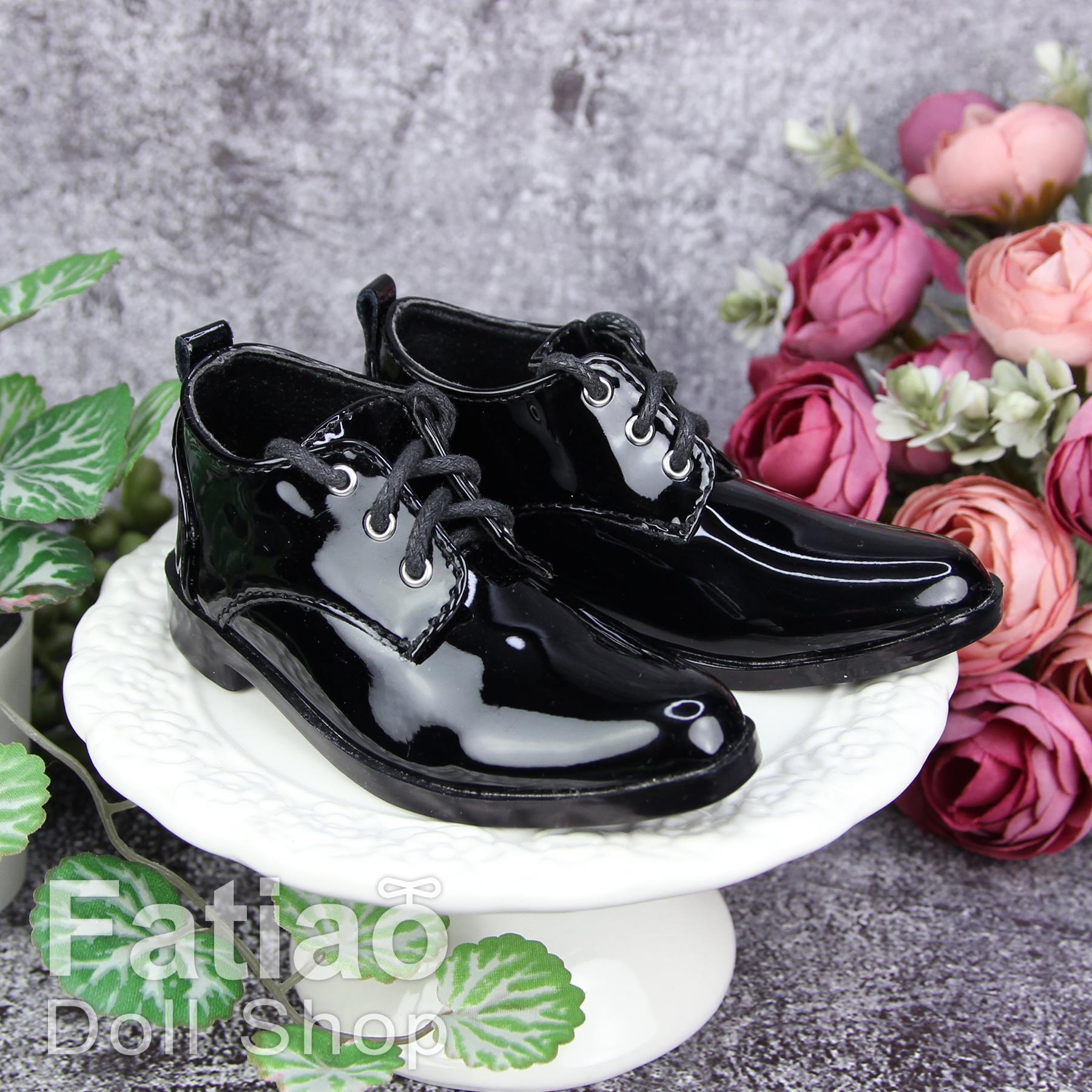 Fatiao - New 1/3 BJD Supper dollfie 13/17SD Boy Tip Leather Suit Derby Shoes Brown/Black(Size 8.5cm)