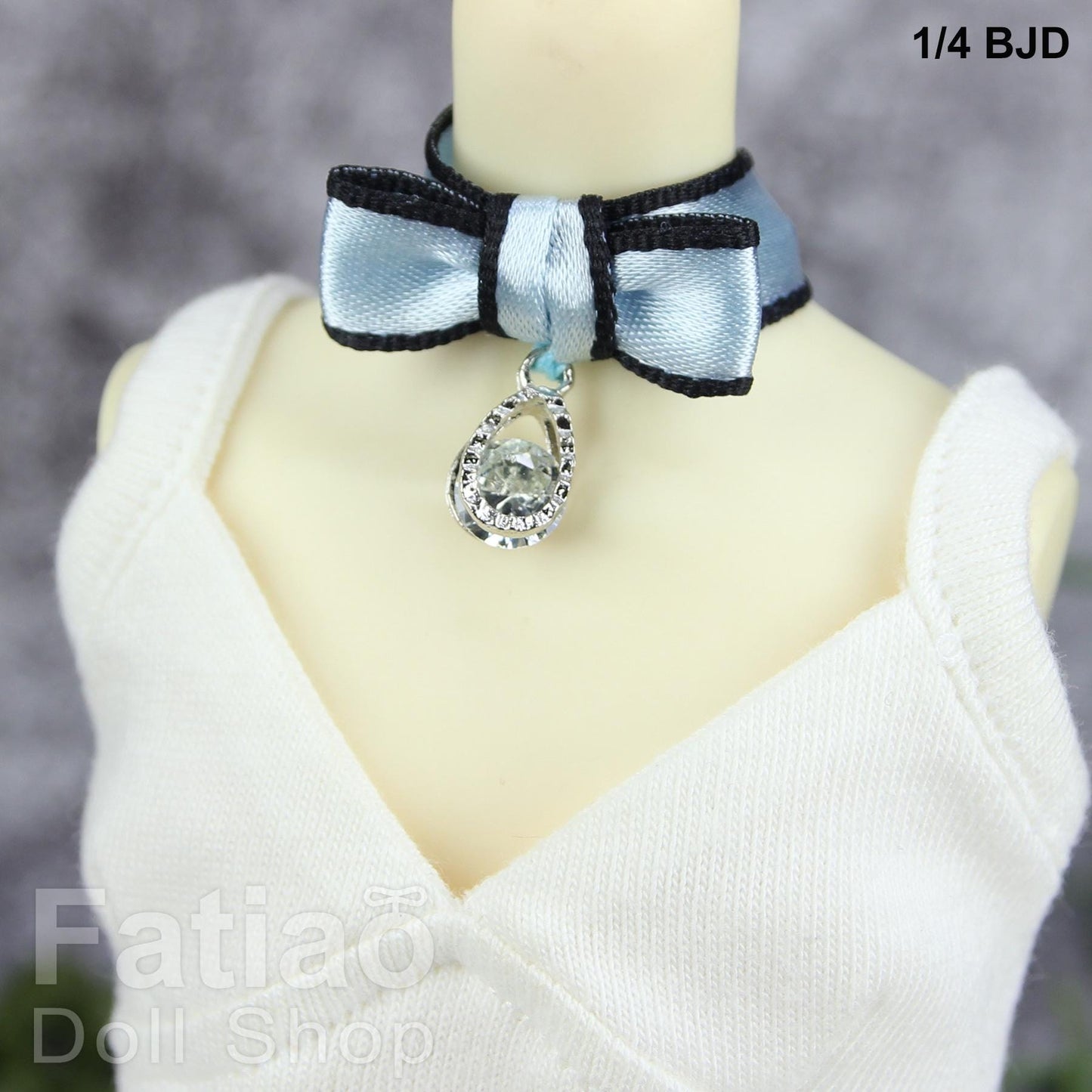 Bow Choker Necklace for 1/3 1/4 BJD SD MSD Dollfie Smart Doll