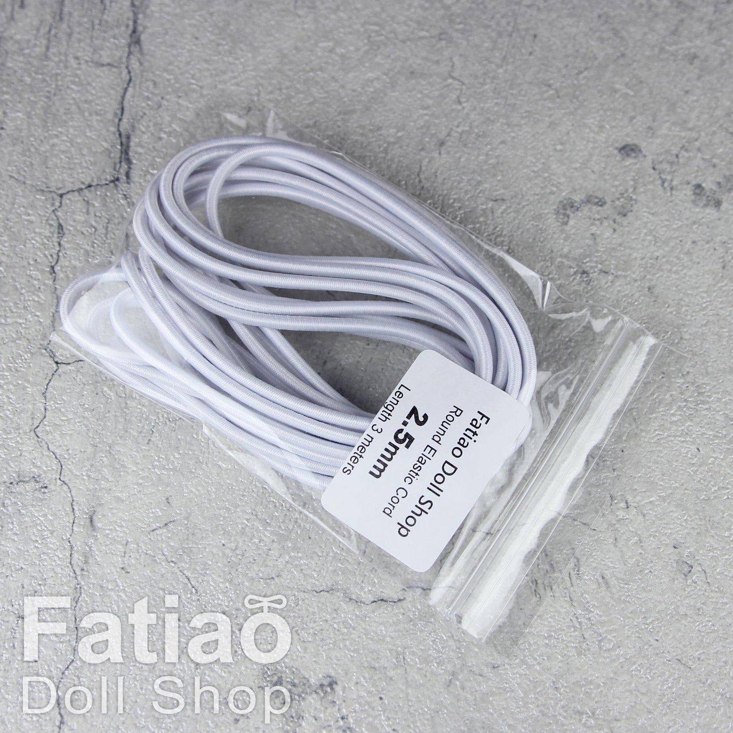 White Stringing Round Elastic Cord for BJD doll - 1mm 1.5mm 2mm 2.5mm 3mm 3.5mm 4mm