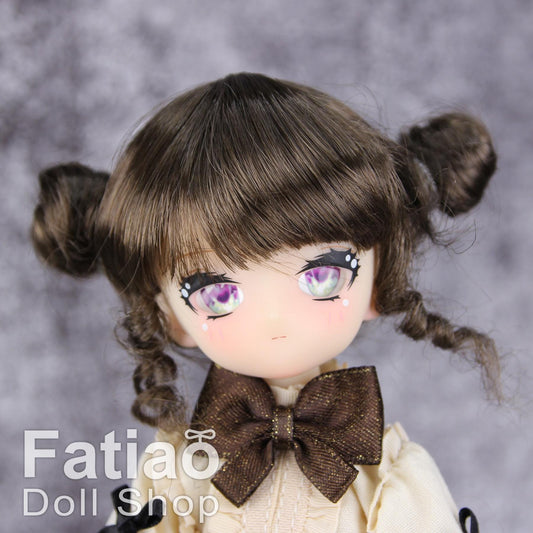 Fatiao - New Dollfie little pullip DAL Nendoroid BJD Dolls Wig - size 4-5" - umber