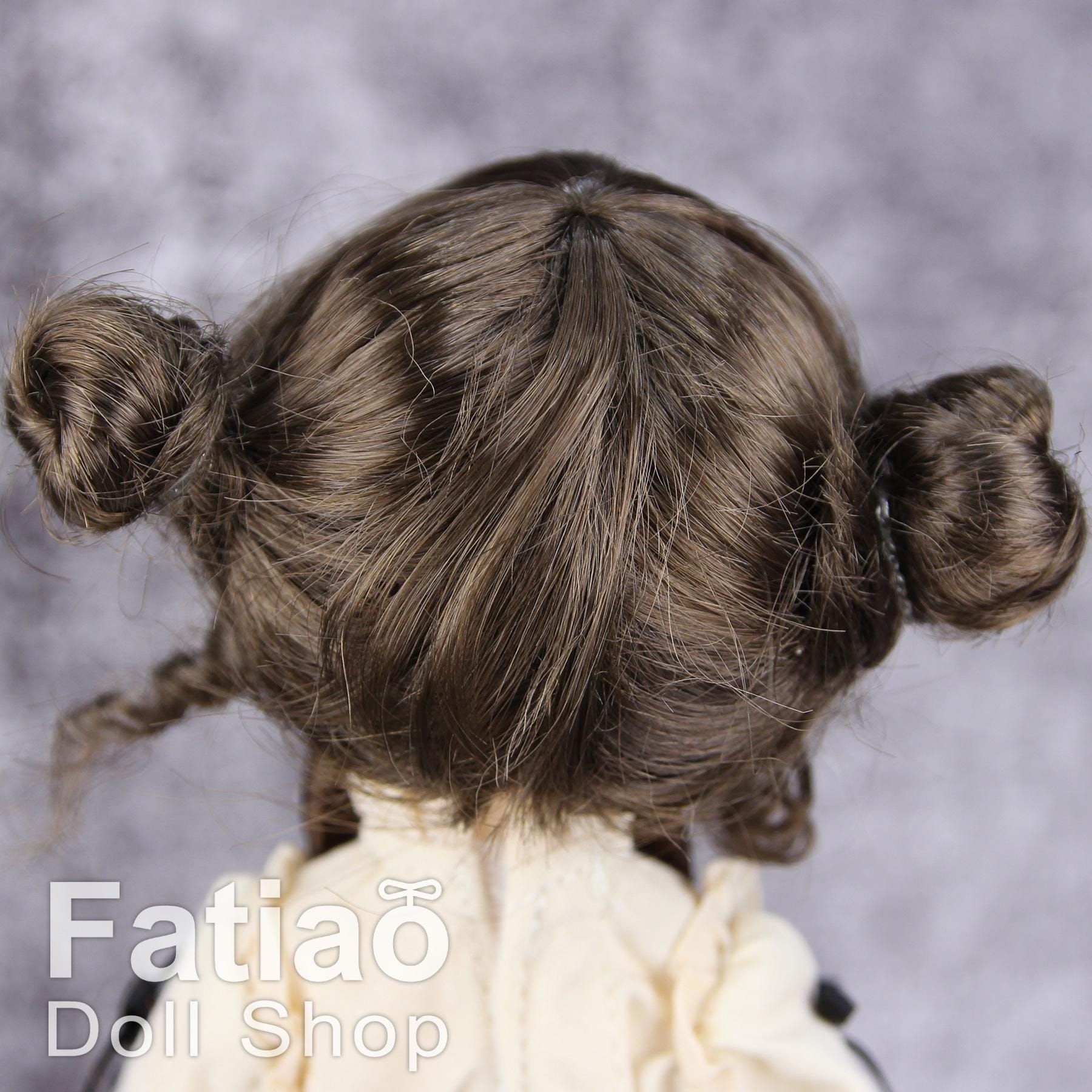 Fatiao - New Dollfie little pullip DAL Nendoroid BJD Dolls Wig - size 4-5" - umber