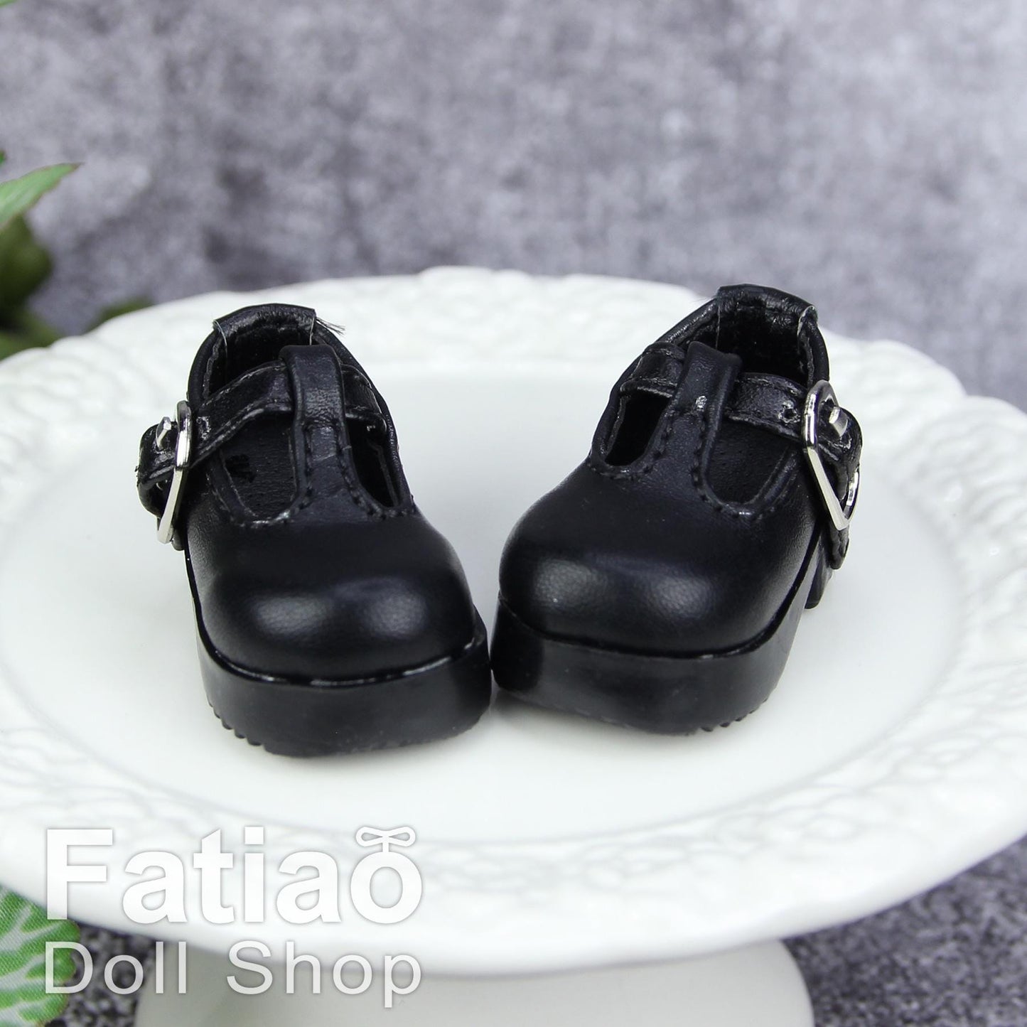 Fatiao - New Dollfie Yo-SD Mary Jane 1/6 BJD Doll Shoes - Black (Size 4.5cm)
