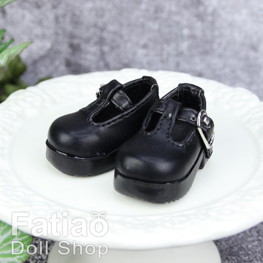 Fatiao - New Dollfie Yo-SD Mary Jane 1/6 BJD Doll Shoes - Black (Size 4.5cm)