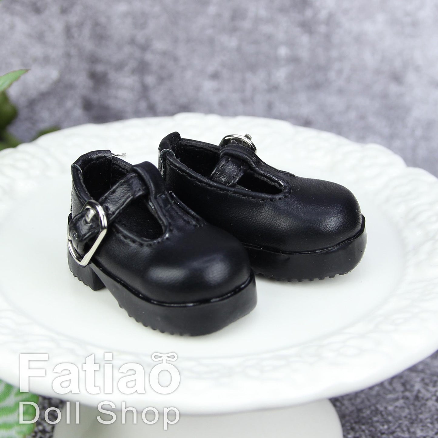 Fatiao - New Dollfie Yo-SD Mary Jane 1/6 BJD Doll Shoes - Black (Size 4.5cm)