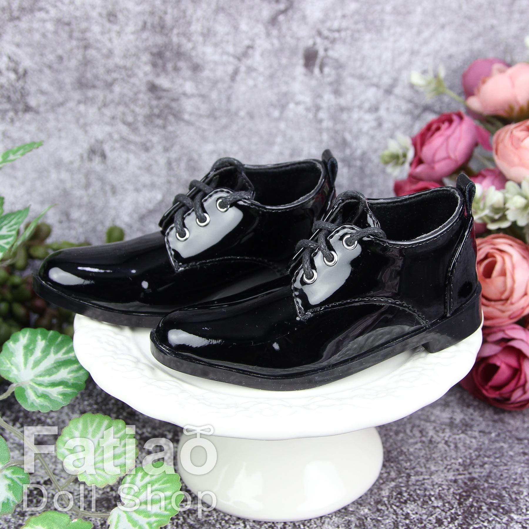Fatiao - New 1/3 BJD Supper dollfie 13/17SD Boy Tip Leather Suit Derby Shoes Brown/Black(Size 8.5cm)