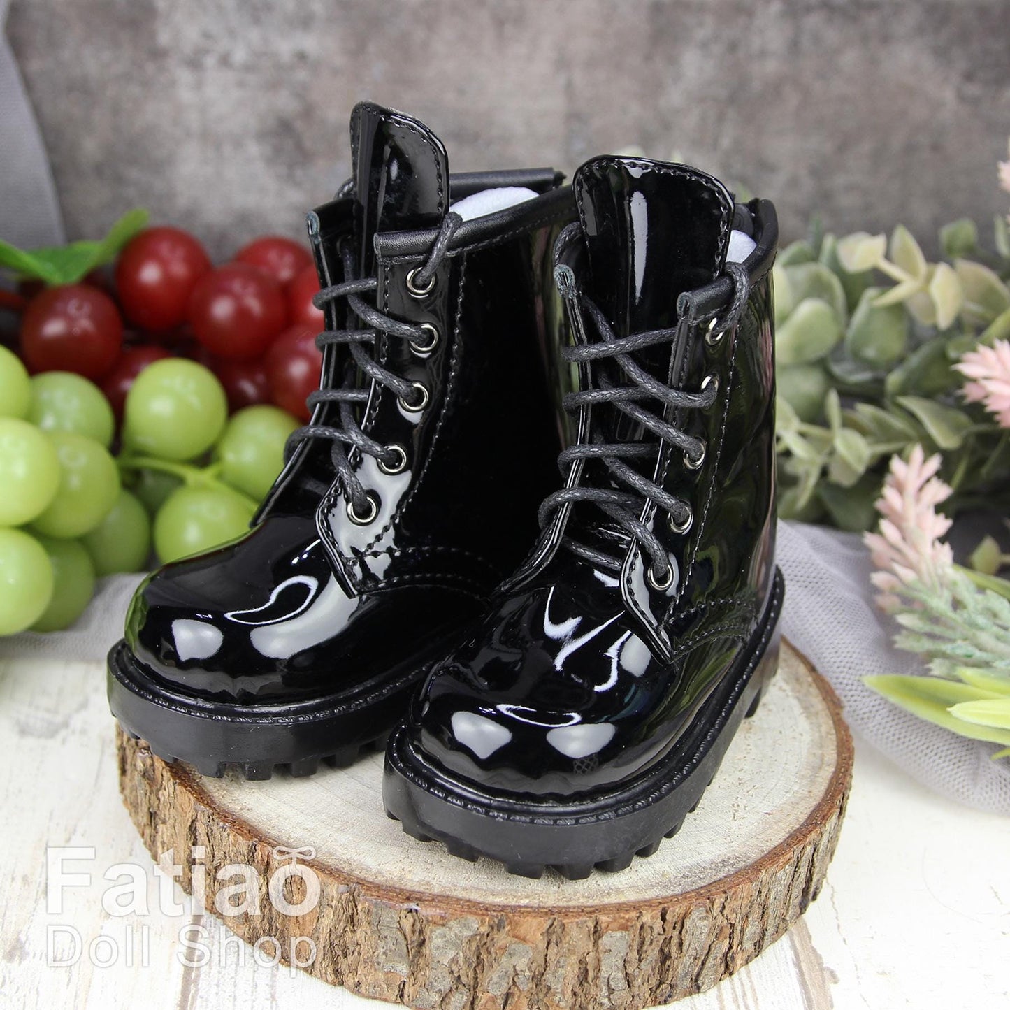 Fatiao - 1/3 BJD SD Supper dollfie Boots Dolls Shoes - BLACK (Size 7.5cm)