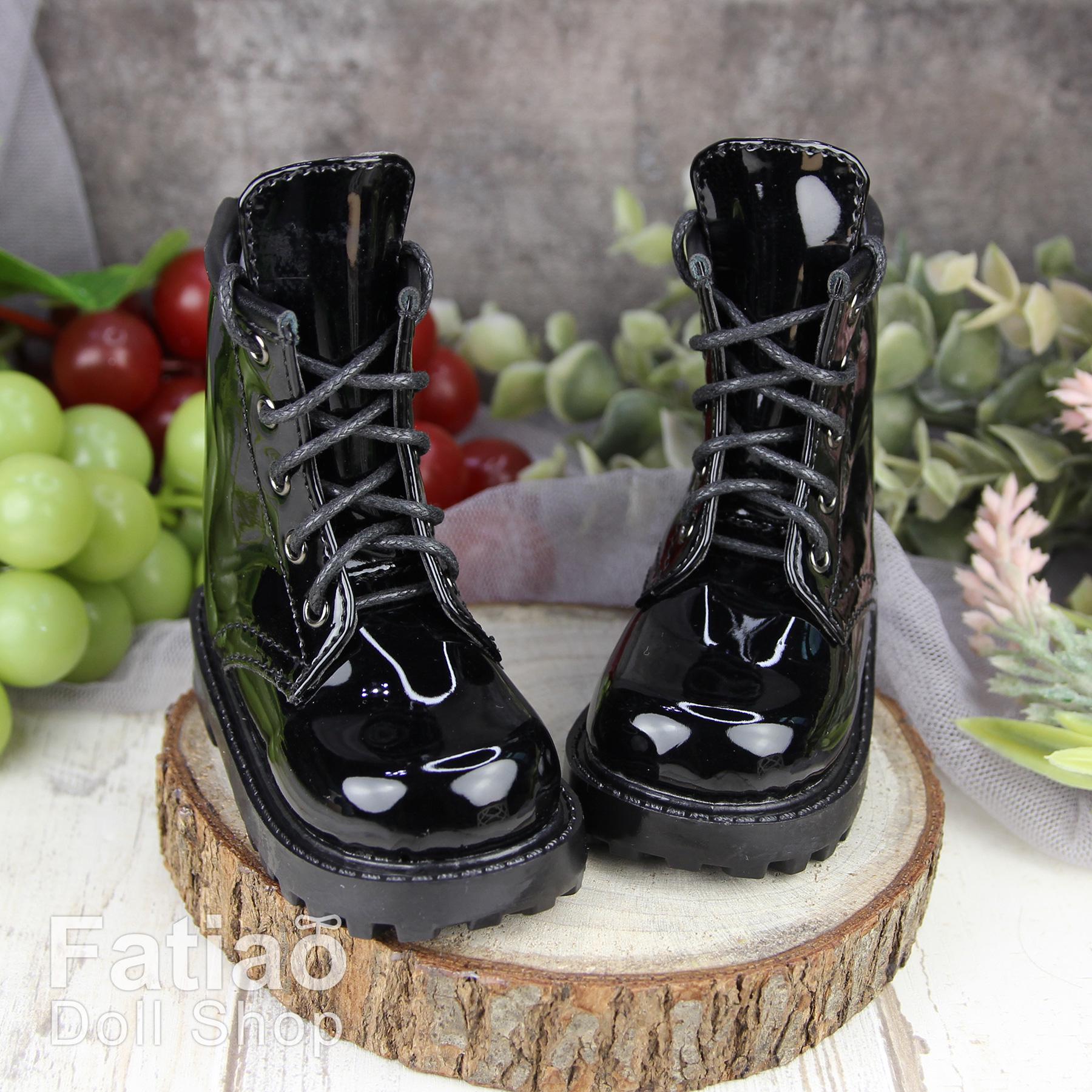 Fatiao - 1/3 BJD SD Supper dollfie Boots Dolls Shoes - BLACK (Size 7.5cm)