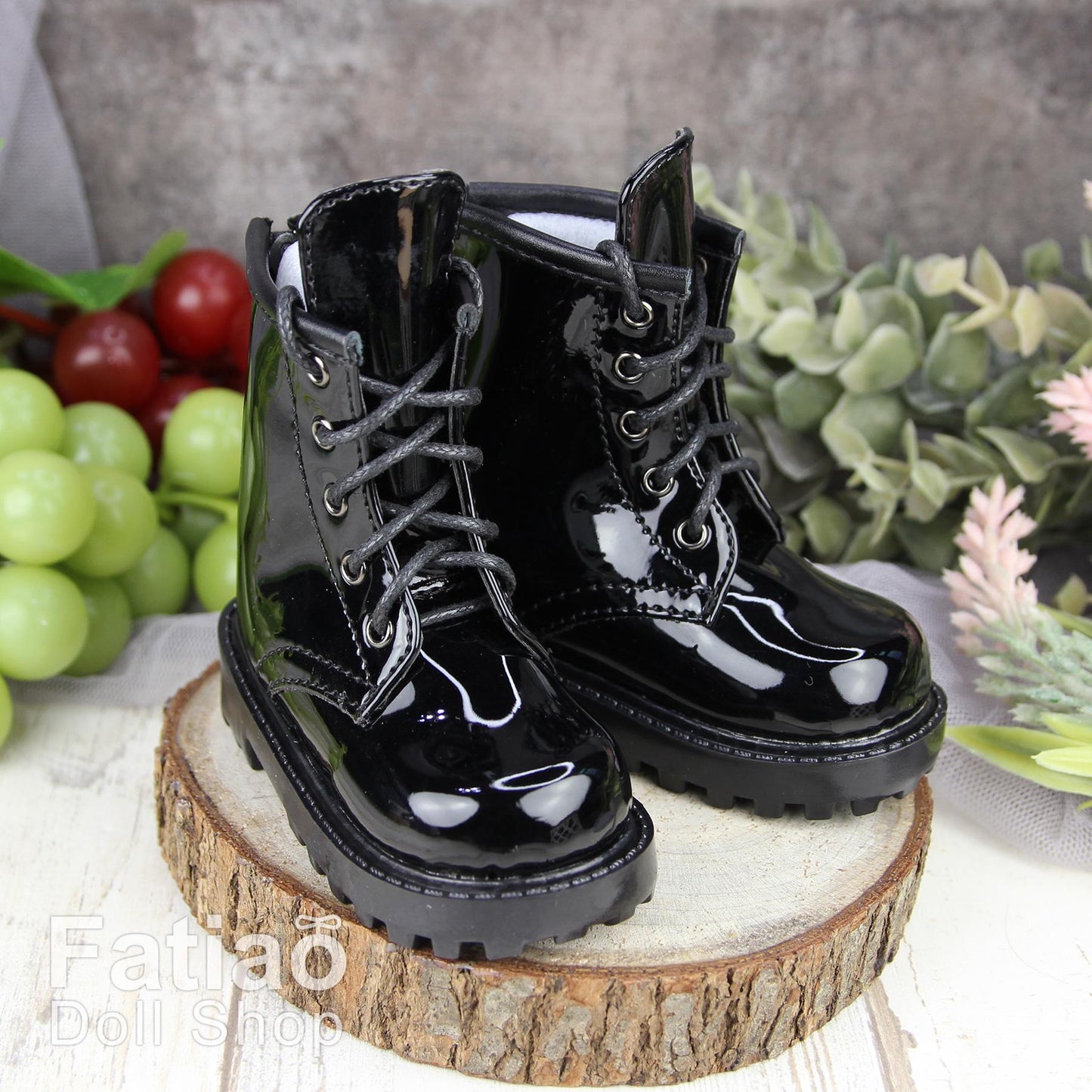 Fatiao - 1/3 BJD SD Supper dollfie Boots Dolls Shoes - BLACK (Size 7.5cm)