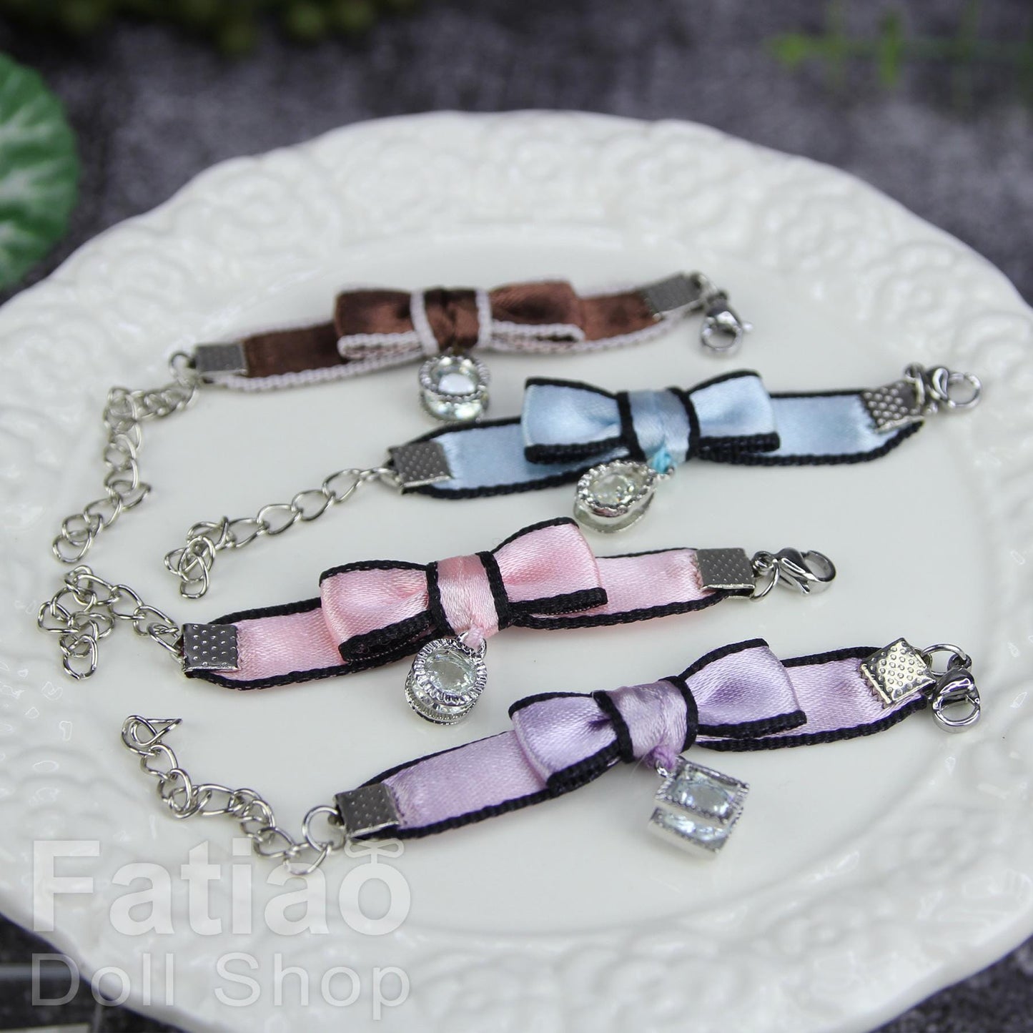 Bow Choker Necklace for 1/3 1/4 BJD SD MSD Dollfie Smart Doll