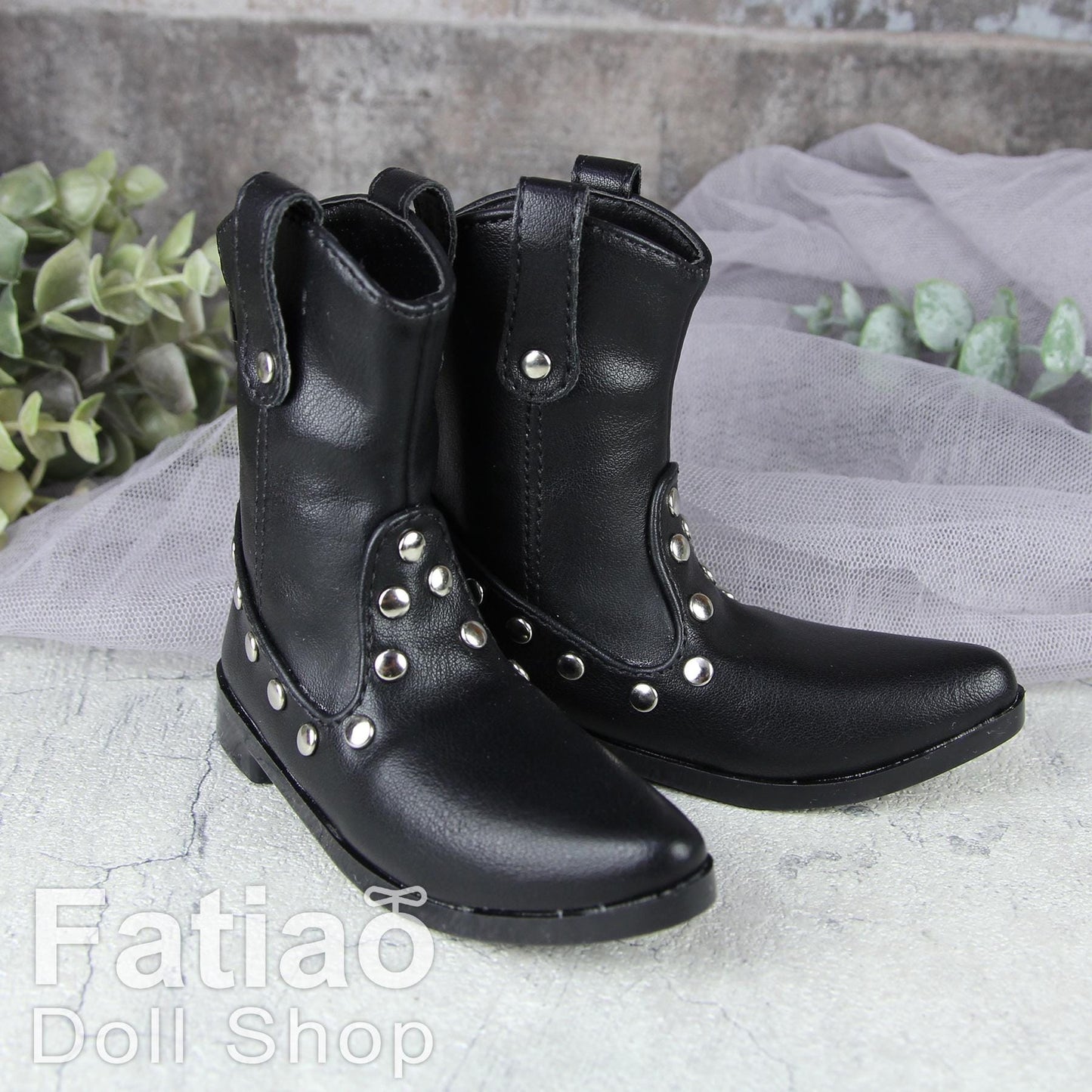 Fatiao - New 1/3 BJD Supper dollfie SD Cool Boots Shoes - Black