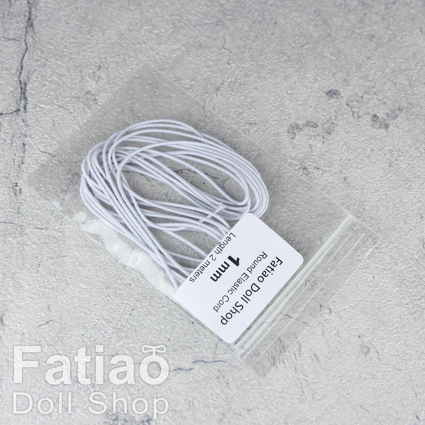 White Stringing Round Elastic Cord for BJD doll - 1mm 1.5mm 2mm 2.5mm 3mm 3.5mm 4mm