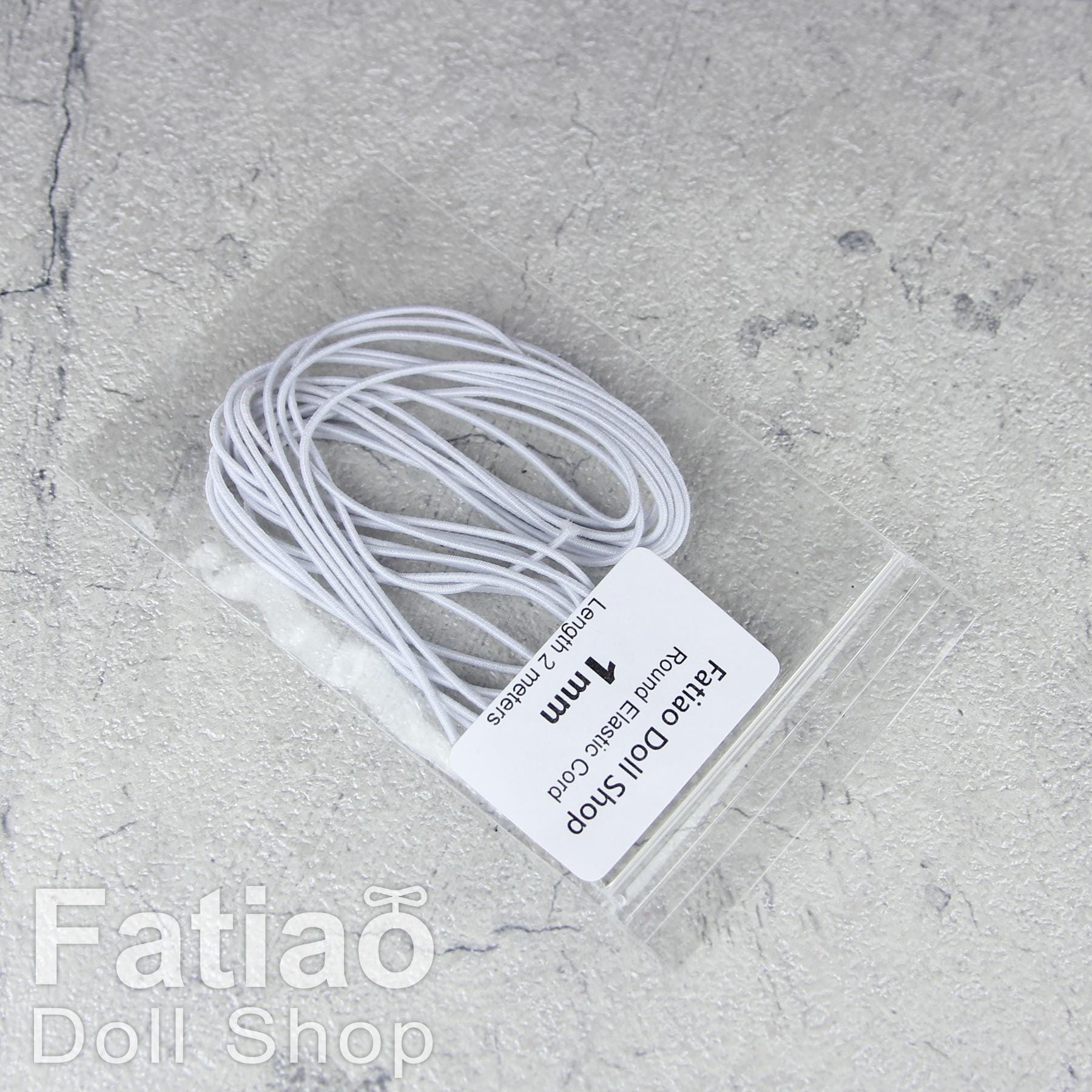 White Stringing Round Elastic Cord for BJD doll - 1mm 1.5mm 2mm 2.5mm 3mm 3.5mm 4mm