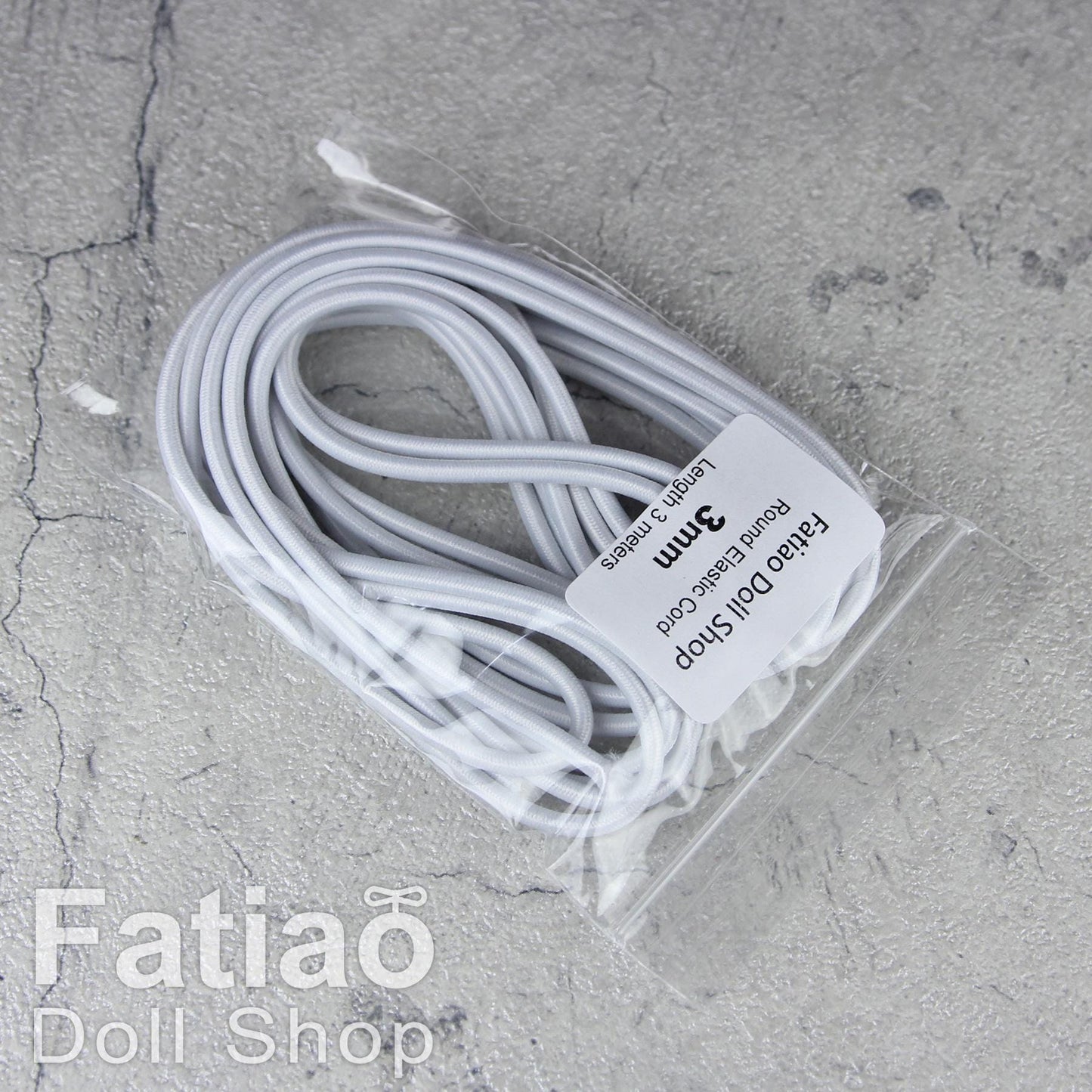 White Stringing Round Elastic Cord for BJD doll - 1mm 1.5mm 2mm 2.5mm 3mm 3.5mm 4mm
