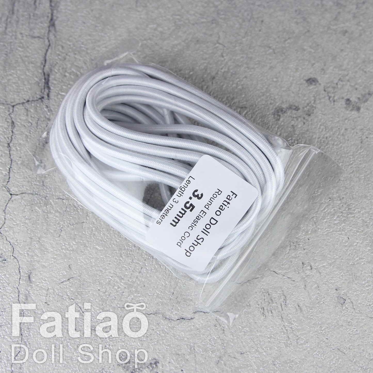 White Stringing Round Elastic Cord for BJD doll - 1mm 1.5mm 2mm 2.5mm 3mm 3.5mm 4mm