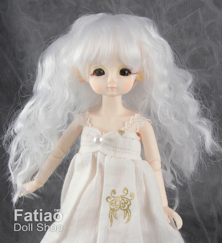 Fatiao - New Dollfie BJD Nendoroid / Little Dal Pullip / Dolls Wig - size 4-5" - White