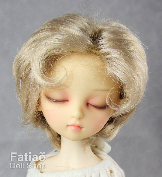 Fatiao - New Dollfie MSD Kaye Wiggs 1/4 BJD Size 7-8 inch - Linen Gold Dolls Wig - SALE