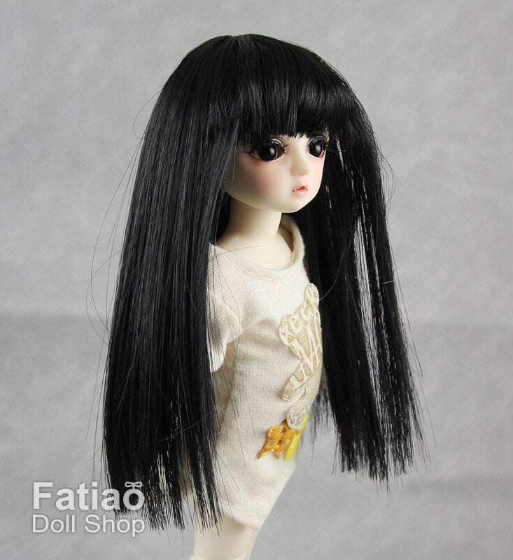 Fatiao - New Dollfie little pullip DAL Nendoroid BJD Dolls Wig - size 4-5" - Black