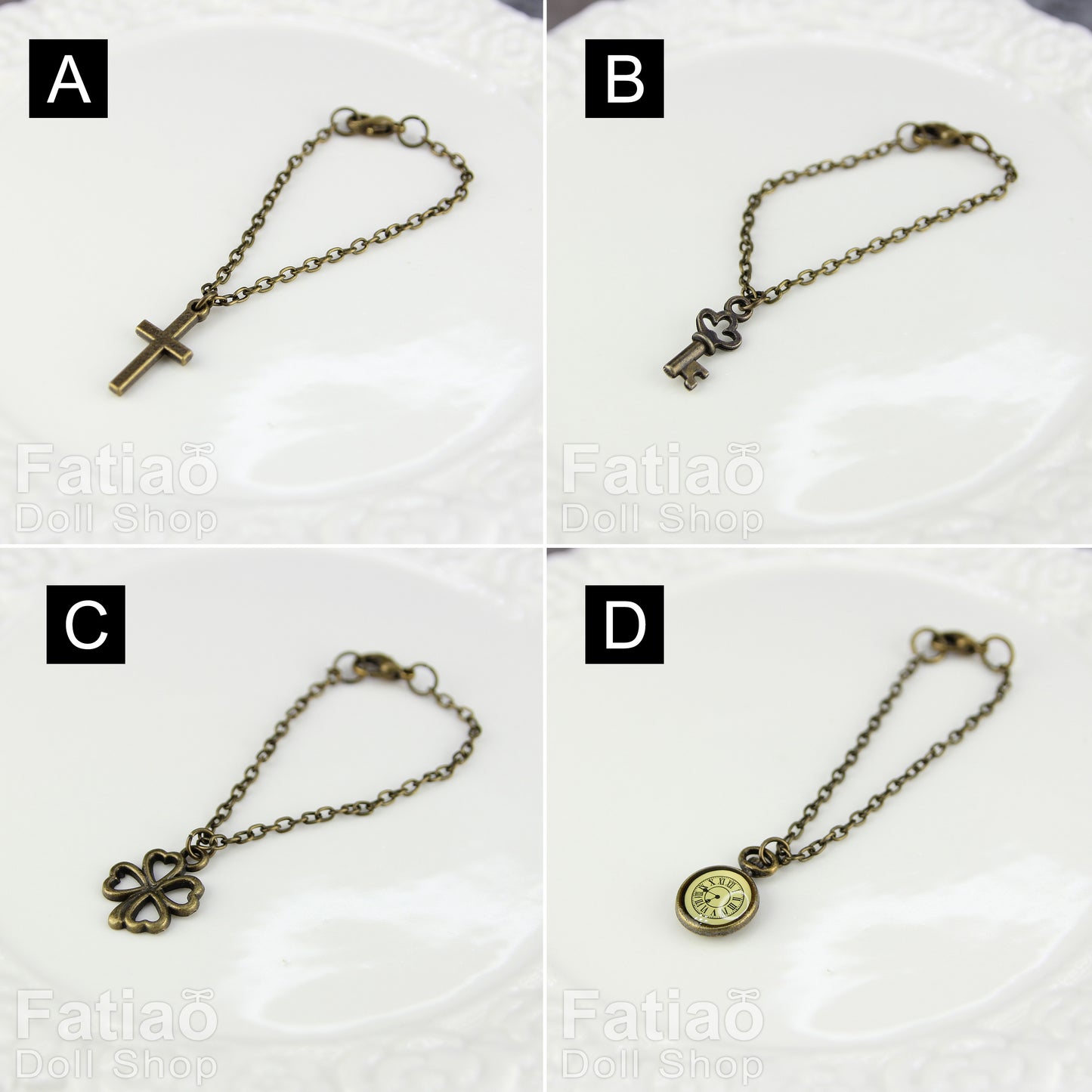 Dolls Antique bronze Necklace for 1/3 BJD SD DD Smart Doll 1/4 msd mdd